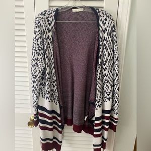 Oversized Sweater with drape front